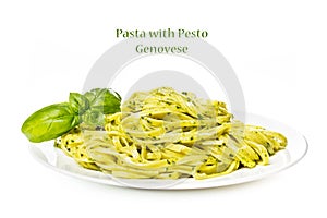 Pasta with pesto Genovese