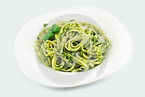 Pasta with pesto sauce