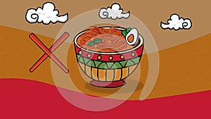 Pasta plate background vector