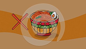 Pasta plate vector background