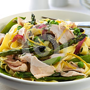 Pasta Primavera with Salmon