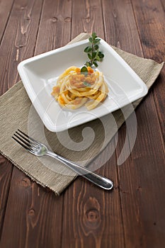 Pasta with pumpkin