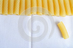 Pasta, raw macaroni frame, concept for Italian food