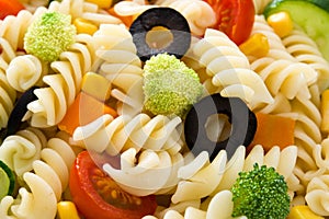 Pasta salad background