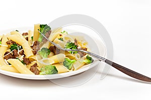 Pasta with sausage and broccoli