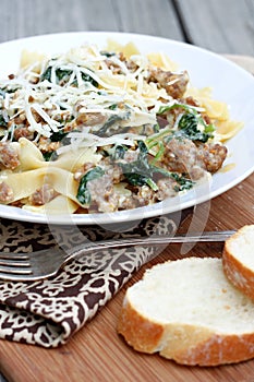 Pasta with Sausage and Greens