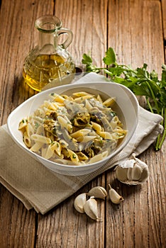 Pasta with sauteed artichoke