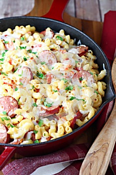 Pasta with smoked sausage