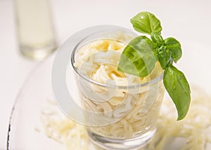 Pasta Spagetti in glass