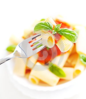 Pasta with tomato sauce