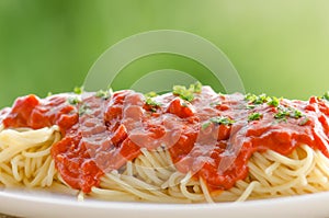 Pasta with tomato sauce