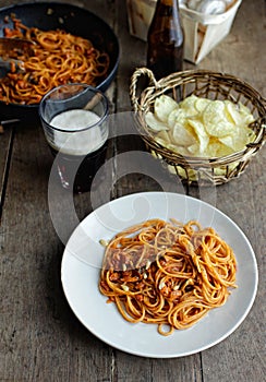 Pasta with tomato sauce