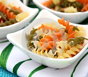 Pasta tricolore photo