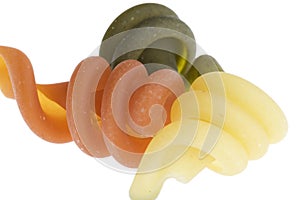 Pasta - Trottole Tricolore (isolated)