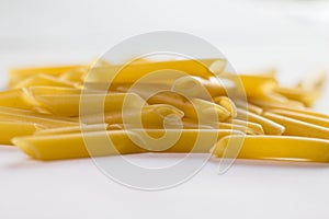 Pasta on white background