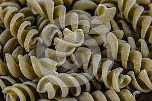 Pasta on a white background close-up macro isolated