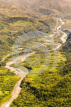Pastaza River In The Andes Aerial Shot photo