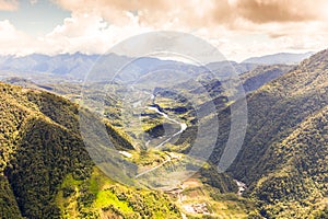 Pastaza River In The Andes Ecuador