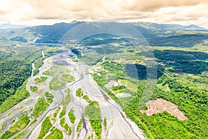 Pastaza River Exiting Andes Mountains Ecuador