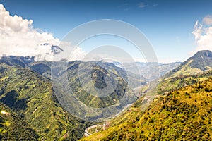 Pastaza Valley Landscape Aerial Shot In Ecuador