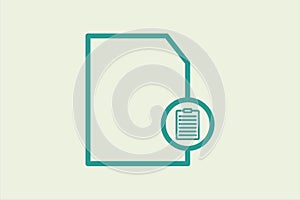 Paste File icon. icon related to UI elements. suitable for web site, app, user interfaces,element, printable etc. line icon style