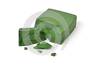 Paste GOI based on Chromium III oxide. It is used for Grinding and Polishing metal. Isolated on white background.