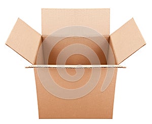 Pasteboard box on the white background photo