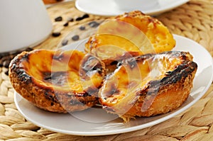 Pasteis de nata, typical Portuguese egg tart pastries