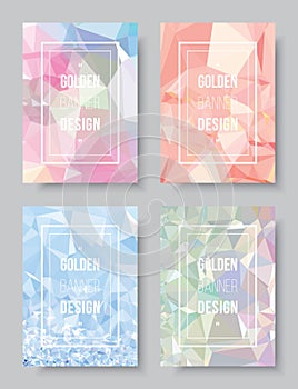Pastel abstract book cover design template, white demo text layout on glitter CMYK printing brochure.