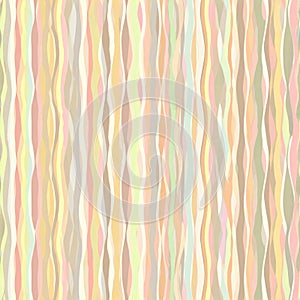 Pastel Abstract Wavy Lines Pattern - Soft Seamless Retro Background.
