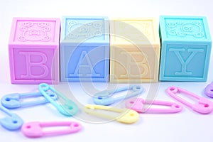 Pastel baby blocks