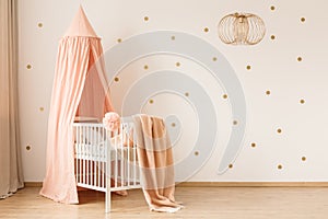 Pastel baby`s bedroom interior