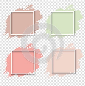 Pastel Blot With Frame And Transparent Background