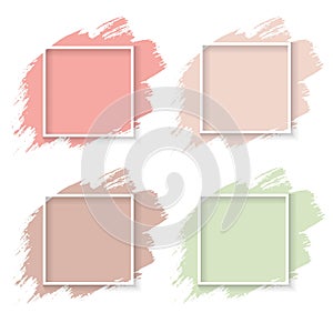 Pastel Blot With Frame And White Background