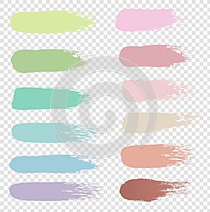 Pastel Blot Set With Transparent Background