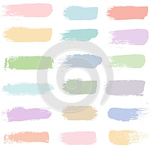 Pastel Blots For Design Isolated White Background