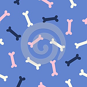 Pastel bones. Cute and spooky seamless pattern