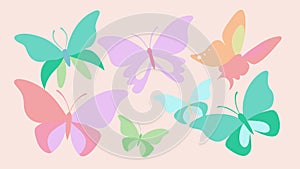 A of pastel butterflies in a range of pastel colors representing the freedom and lightness that comes with emotional photo