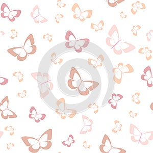 Pastel butterfly seamless repeat pattern design