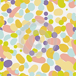 Pastel candy colored spots seamless vector pattern