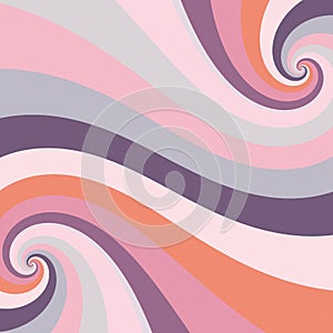Pastel Candy Striped Sixties Twirl Burst