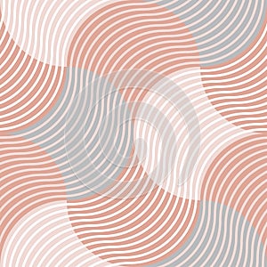 Pastel color 60s style geometric seamless pattern