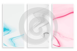 Pastel color abstract marble texture banner