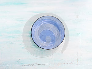 Pastel Color ceramic plate dish top view background