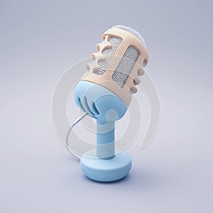 A pastel color Microphone.