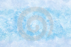 Pastel color winter blue ice texture abstract or natural watercolor paint background