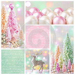 Pastel colored christmas photo