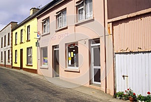 Pastel colored homes in Eyeries Village, West Cork, Ireland