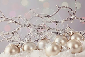 Pastel colored ornaments photo