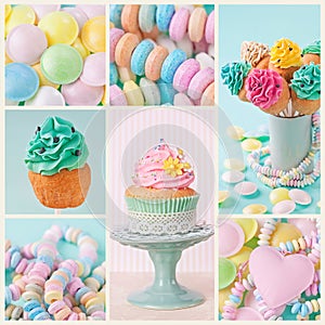 Pastel colored sweets